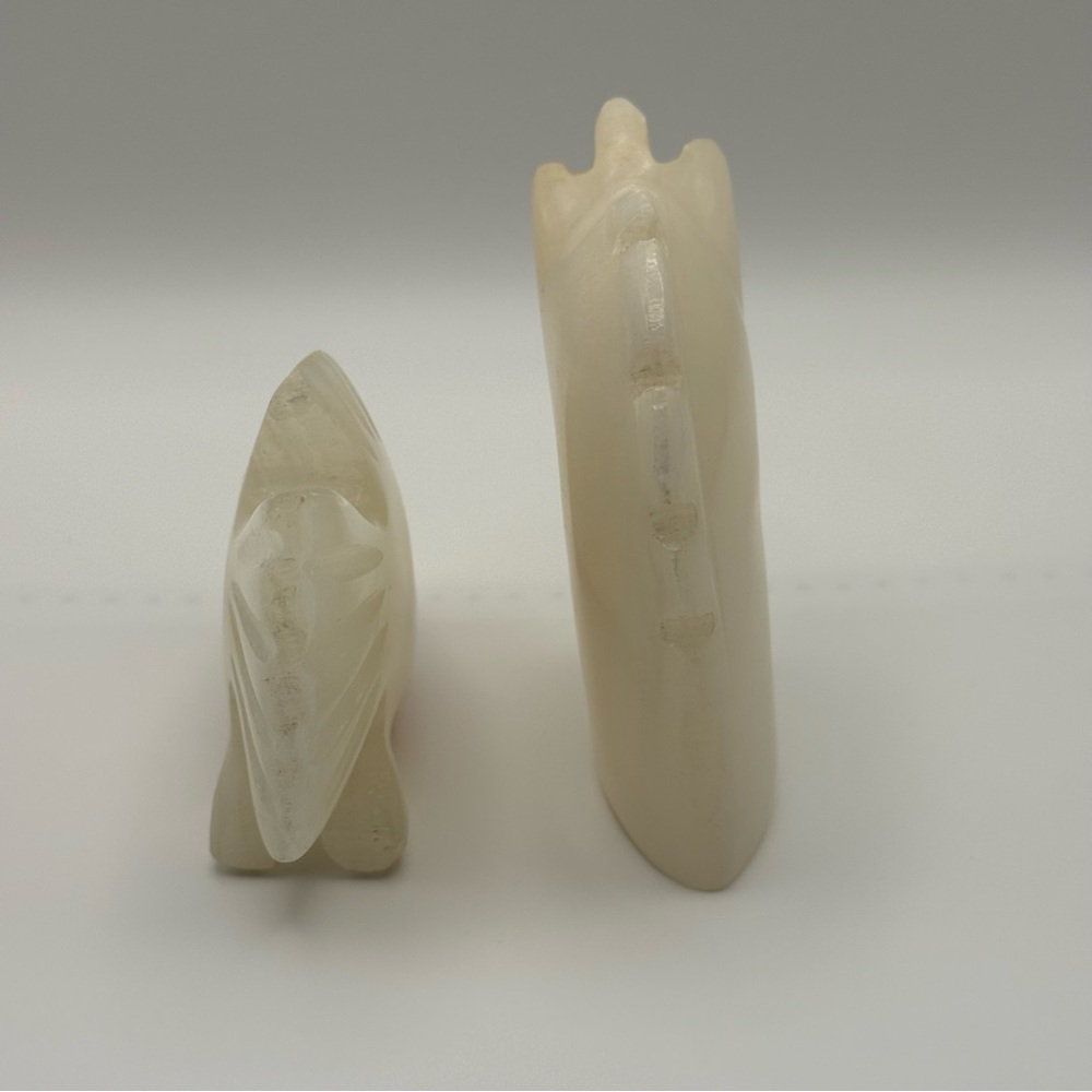 Vintage 3in Onyx Fish And Onyx Sea Horse Shape Figurine Decorative Home Ocean - Picture 7 of 10